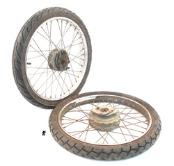 USED honda hobbit spoked wheel set