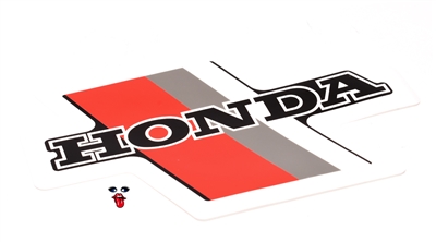 OEM honda tank decal - red / grey / black