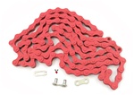 pink 1/8" bicycle chain - 112 links