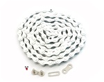 white 1/8" bicycle chain - 112 links