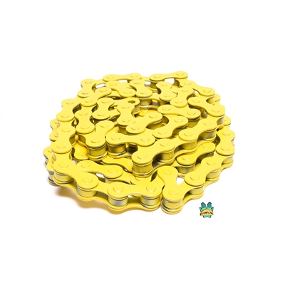 yellow 1/8" bicycle chain - 112 links