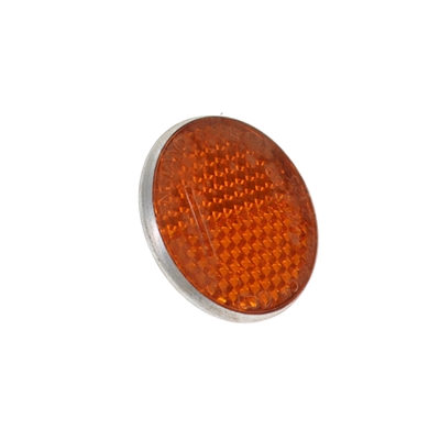 nos motobecane circular orange reflector