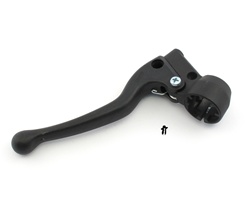 magura left brake lever assembly  - black lever - with brake light