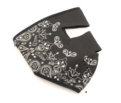 black paisley neoprene mask
