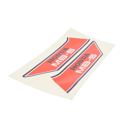 honda MB5 stickers - red and white