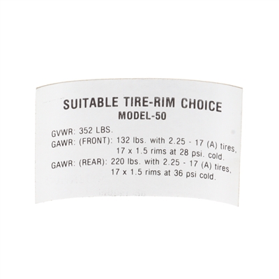 NOS motobecane sticker - suitable tire-rim choice