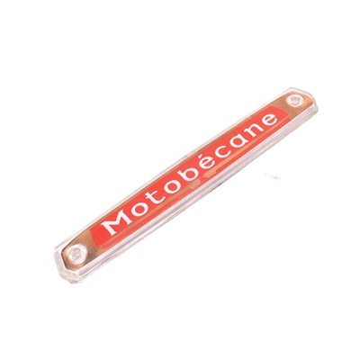 original motobecane red and gold tank emblem - LEFT