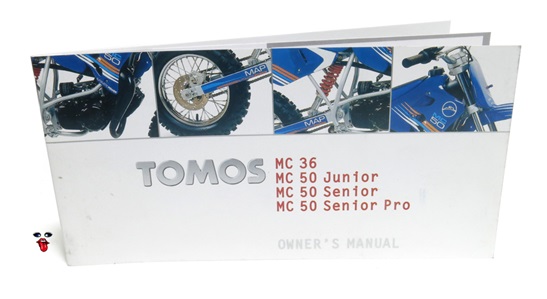 tomos OEM mc36 mc50 junior / senior / pro owners manual
