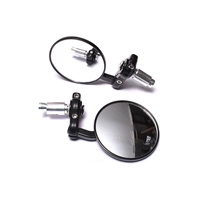 mini round bar end mirror SET