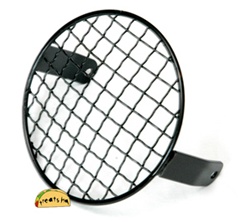 moped black headlight grille - ROUND