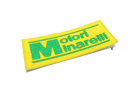 minarelli soul patch - yellow w/green letters