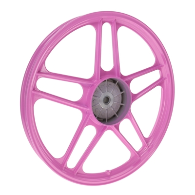 new 17" PINK honda hobbit pa50 camino 5 star mag wheel - REAR