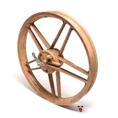 NOS 16" front FONDER MONTE five star mag wheel - gold