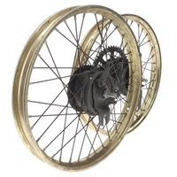 NOS italian 16" spoke wheel SET - GOLD rim