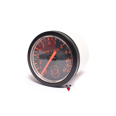 NOS garelli CEV 12k rpm tachometer - orange