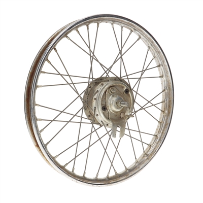 NOS rando 16" spoke front wheel - Plain Steel hub