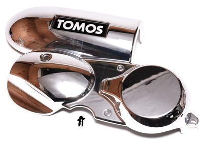 tomos OEM RIGHT side cover - chrome - a55 revival & streetmate