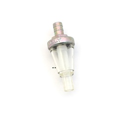 OMG clear pyramid fuel filter - chrome - 1/4" (6mm)