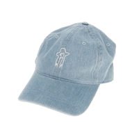 papa john's dad hat - light blue denim