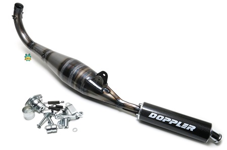 peugeot 103 SPX doppler performance exhaust pipe - CARBON FIBER baffle