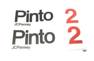 JCPenny PINTO 2 tank decal set - black & red