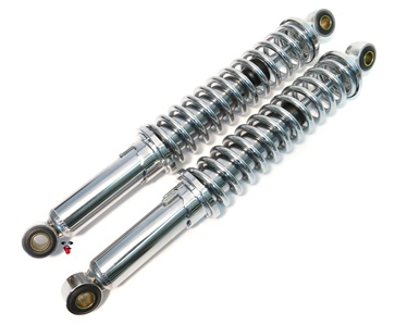 CHROME adjustable 12mm shocks - 350mm