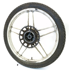 puch 17" five star mag wheel nudeish - WHITE - rear