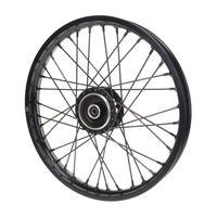 NEW puch DELUXE 17" drum spoke wheel - black - FRONT