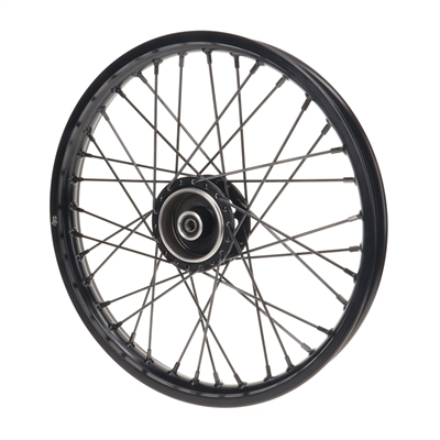 NEW puch DELUXE 17" drum spoke wheel - black - FRONT