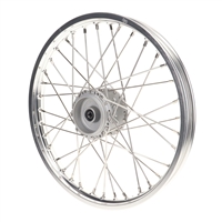NEW puch DELUXE 17" drum spoke wheel - silver - REAR