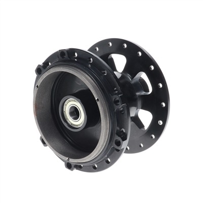 NEW puch CNC aluminum hub - BLACK - rear