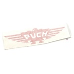 puch red and white wings decal