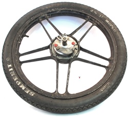puch USED 17" five star mag wheel - front black