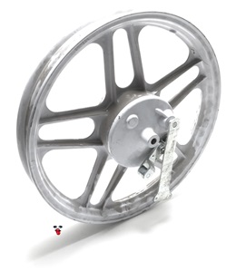 puch monza white 16" five star rear mag wheel