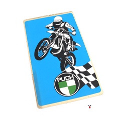 rad vintage puch motocross dude sticker