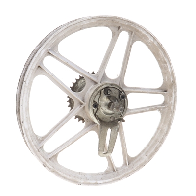 USED 16" rear garelli 5 star mag wheel - WHITE