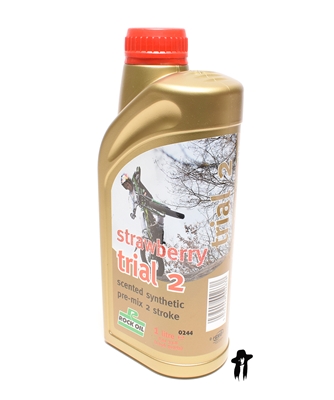 rock oil STRAWBERRY trial 2 two stroke oil - 1 liter