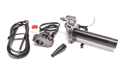 STAGE 6 aluminum short pull throttle assembly with maximum accessories - GUNMETAL