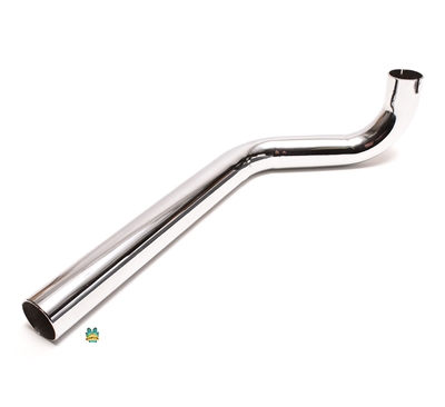 sachs 28mm chrome exhaust header - 25mm ID - LEFT side mount