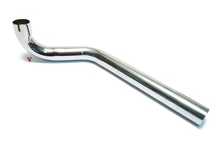 sachs 28mm chrome exhaust header - 25mm ID - RIGHT side mount