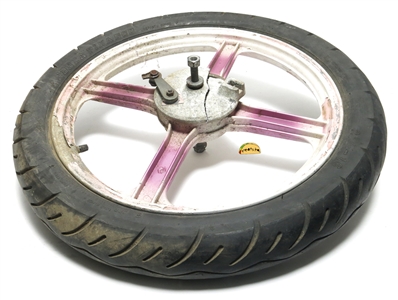 USED 16" vespa 4 star hint of magenta mag wheel