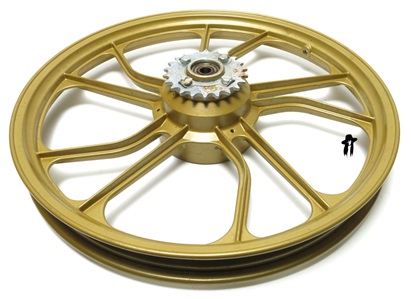 OEM original tomos 16" rear brown lightning mag wheel