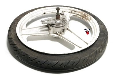 USED 17" white rear grimeca 3 star mag wheel
