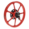 NOS 16" grimeca 7 razze rear mag wheel - RED