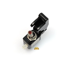black airplane style toggle switch