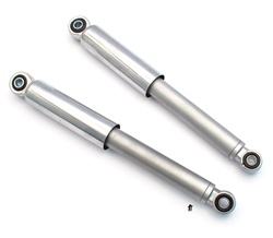 1965 zundapp stock chrome & grey shocks - 310mm - 10mm eyelets