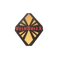solex sticker - gold black n red
