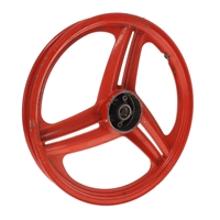 USED 16" peugeot SPX front mag wheel - RED