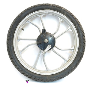 USED tomos 16" FRONT grey mag wheel - lightning