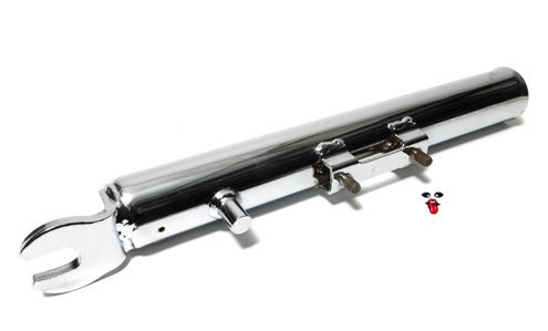 tomos OEM fork bottom - WITH BRAKE TAB / CHROME